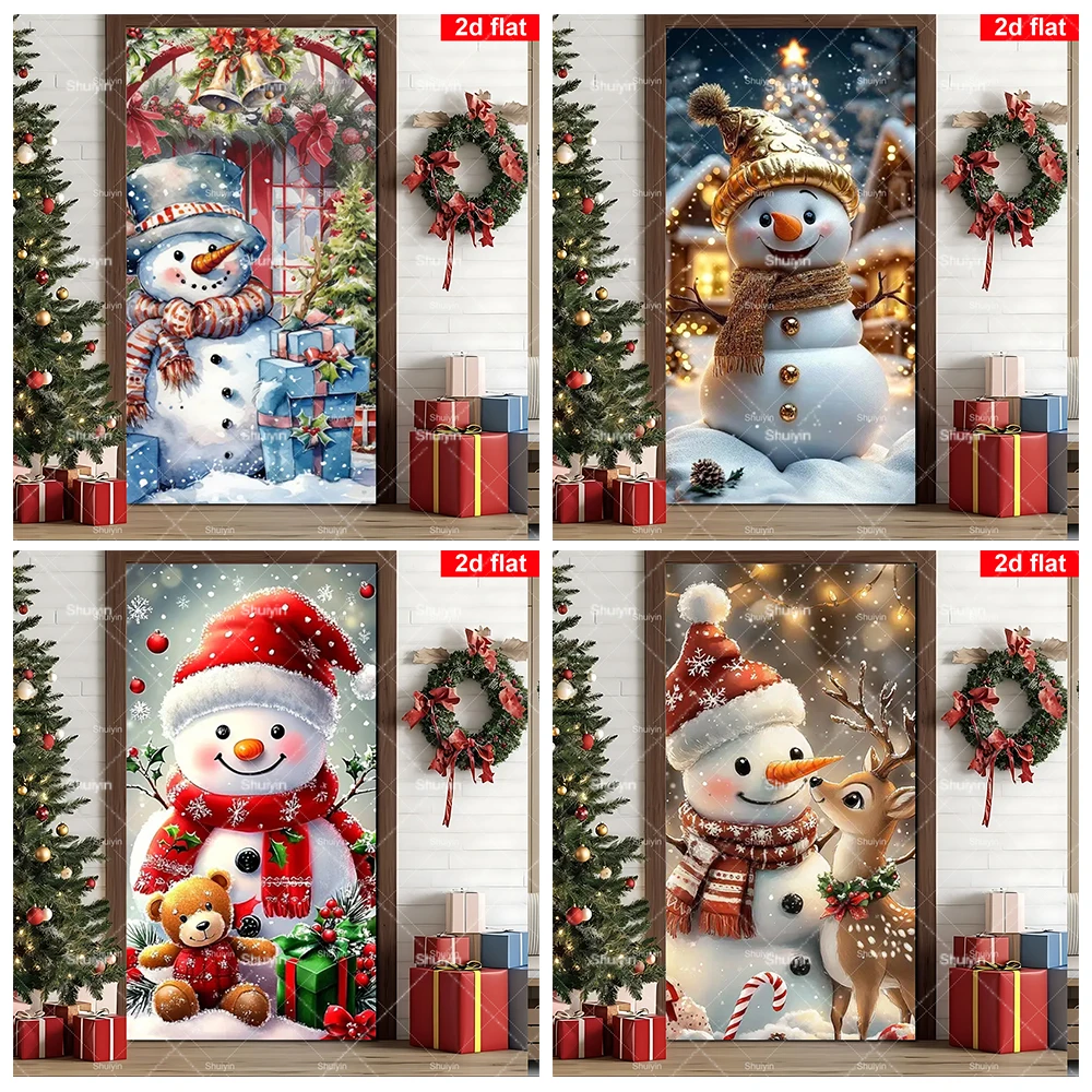 Snowman Christmas Door Banner Santa Claus Xmas Party Decors Photography Backdrop Indoor Outdoor Porch Room Door Cover Background
Snowman Christmas Door Banner Santa Claus Xmas Party Decors Photography Backdrop Indoor Outdoor Porch Room Door Cover Background