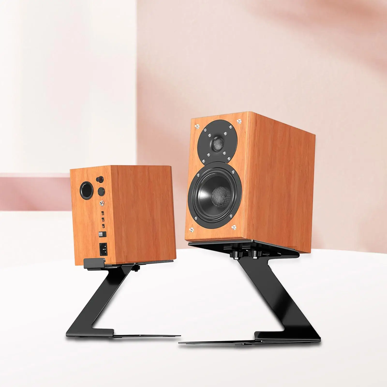 Desktop Speaker Stands Heavy Duty with Vibration Absorption Pads Large Load Capacity Accessory Tilted Bookshelf Speaker Stands
Desktop Speaker Stands Heavy Duty with Vibration Absorption Pads Large Load Capacity Accessory Tilted Bookshelf Speaker Stands