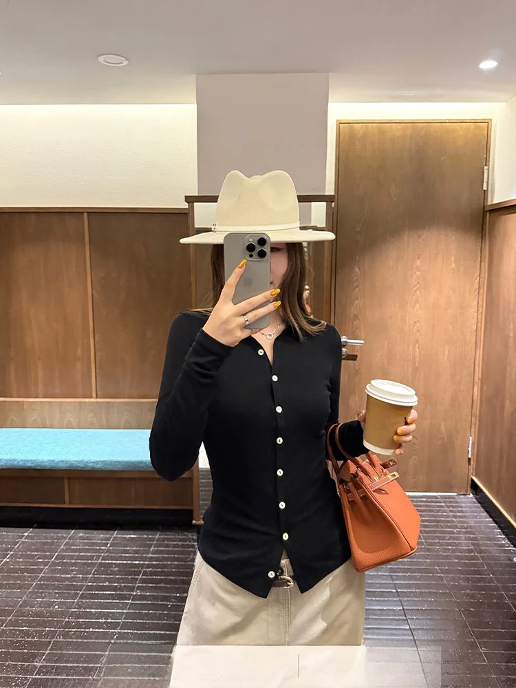 Xzichic Women's Ruched Long Sve Knitted irt Slim Fit Base Layer irt Turn-down Collar Casual Faion Korean Sle
Xzichic Women's Ruched Long Sve Knitted irt Slim Fit Base Layer irt Turn-down Collar Casual Faion Korean Sle
