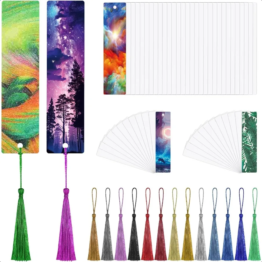 100 Pcs Sublimation Bookmark Blank Paper DIY Bookmarks with Hole and Colorful Tassels for Crafts Personalized Tassels Blank Boo
100 Pcs Sublimation Bookmark Blank Paper DIY Bookmarks with Hole and Colorful Tassels for Crafts Personalized Tassels Blank Boo