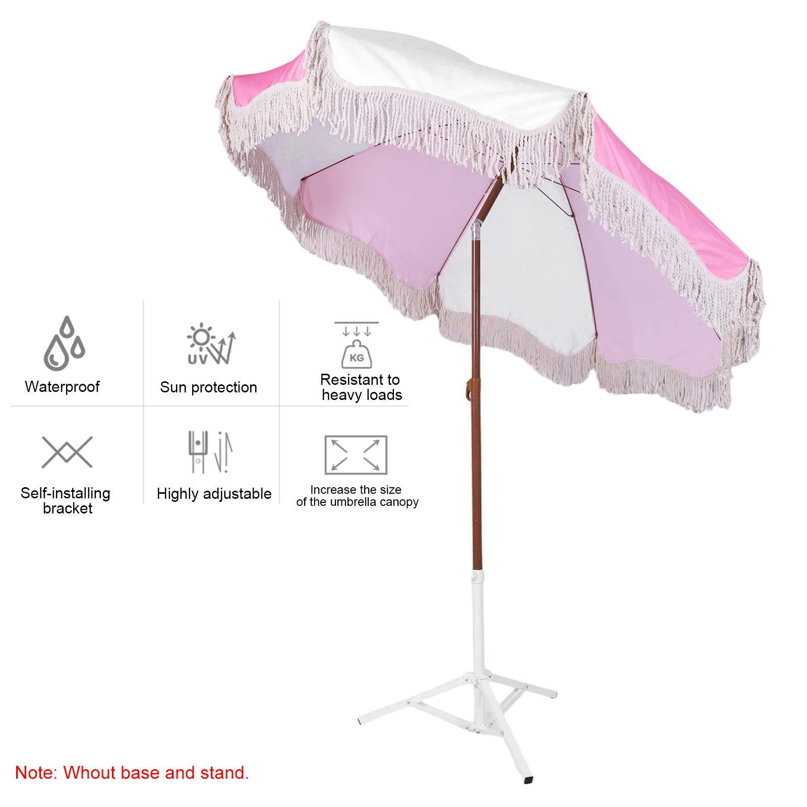 Пляжный зонт в стиле бохо, многофункциональный регулируемый зонт для патио, зонт с бахромой для отдыха на открытом воздухе, для двора/бассейна/балкона
Пляжный зонт в стиле бохо, многофункциональный регулируемый зонт для патио, зонт с бахромой для отдыха на открытом воздухе, для двора/бассейна/балкона