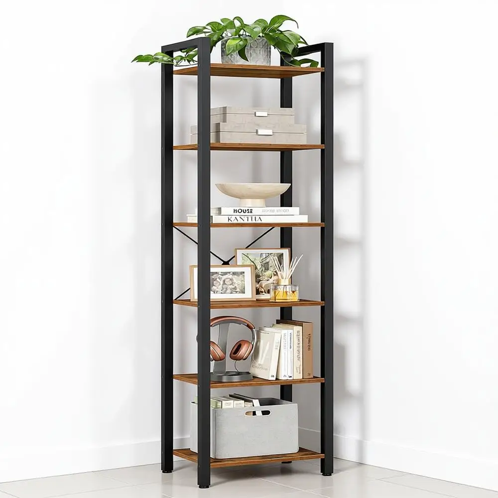 6-ярусный книжный шкаф, стальной, для гостиной, домашнего офиса, кабинета, 11,8 x 15,7 x 73,2 дюйма, в индустриальном стиле, цвета рустик-коричневый и чернильно-черный
6-ярусный книжный шкаф, стальной, для гостиной, домашнего офиса, кабинета, 11,8 x 15,7 x 73,2 дюйма, в индустриальном стиле, цвета рустик-коричневый и чернильно-черный