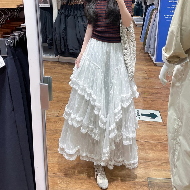 Mesh midi skirt for women 2025 new spring/summer high waist slimming pleated mid length fairy temperament A-line skirt
Mesh midi skirt for women 2025 new spring/summer high waist slimming pleated mid length fairy temperament A-line skirt