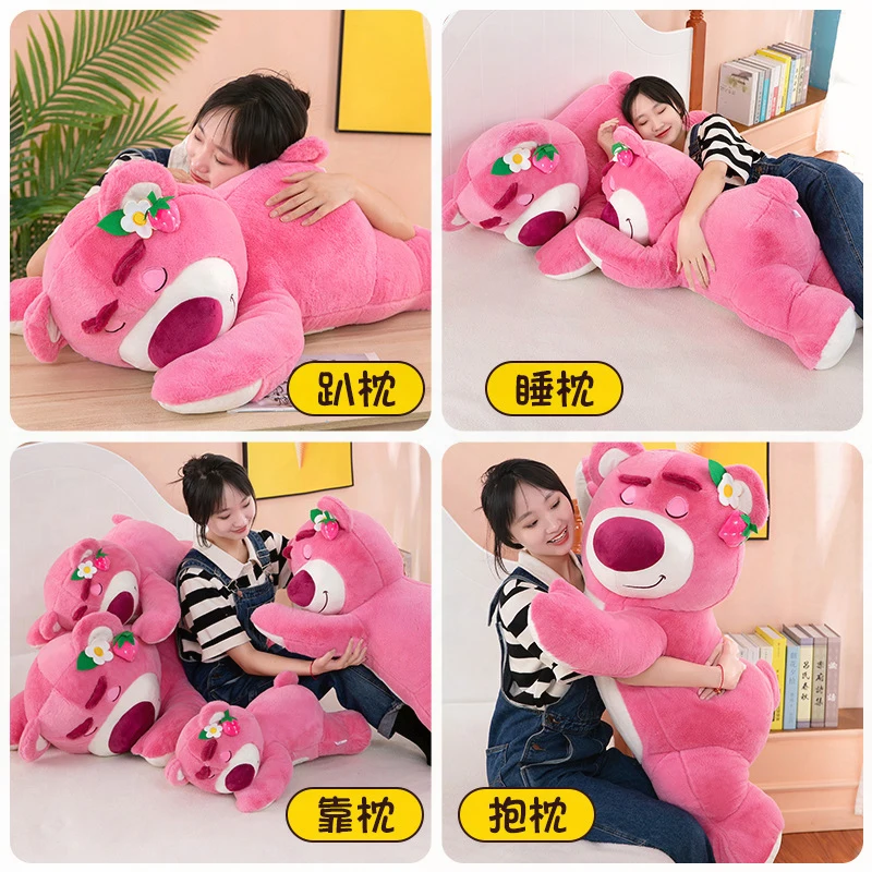 Cute Kawaii Strawberry Bear Plush Toy Stuffed Doll for Kids Pink Lying Down Bear Pillow Birthday Gift Plushie Cuddly Baby Toy
Cute Kawaii Strawberry Bear Plush Toy Stuffed Doll for Kids Pink Lying Down Bear Pillow Birthday Gift Plushie Cuddly Baby Toy