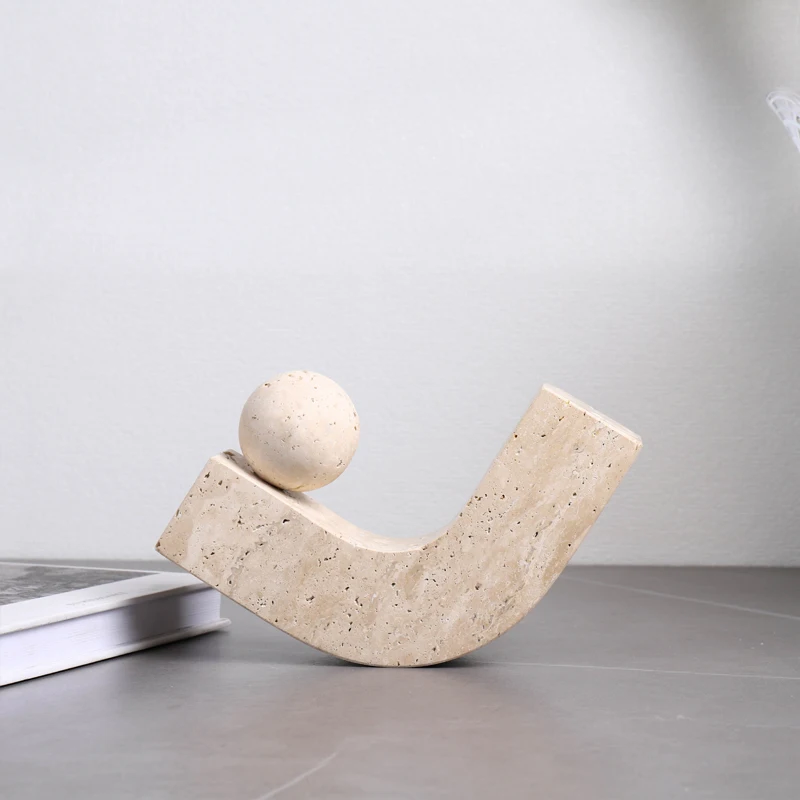 Yellow Travertine Natural Stone U-shaped Ball Ornament for Living Room Coffee Shop Home
Yellow Travertine Natural Stone U-shaped Ball Ornament for Living Room Coffee Shop Home