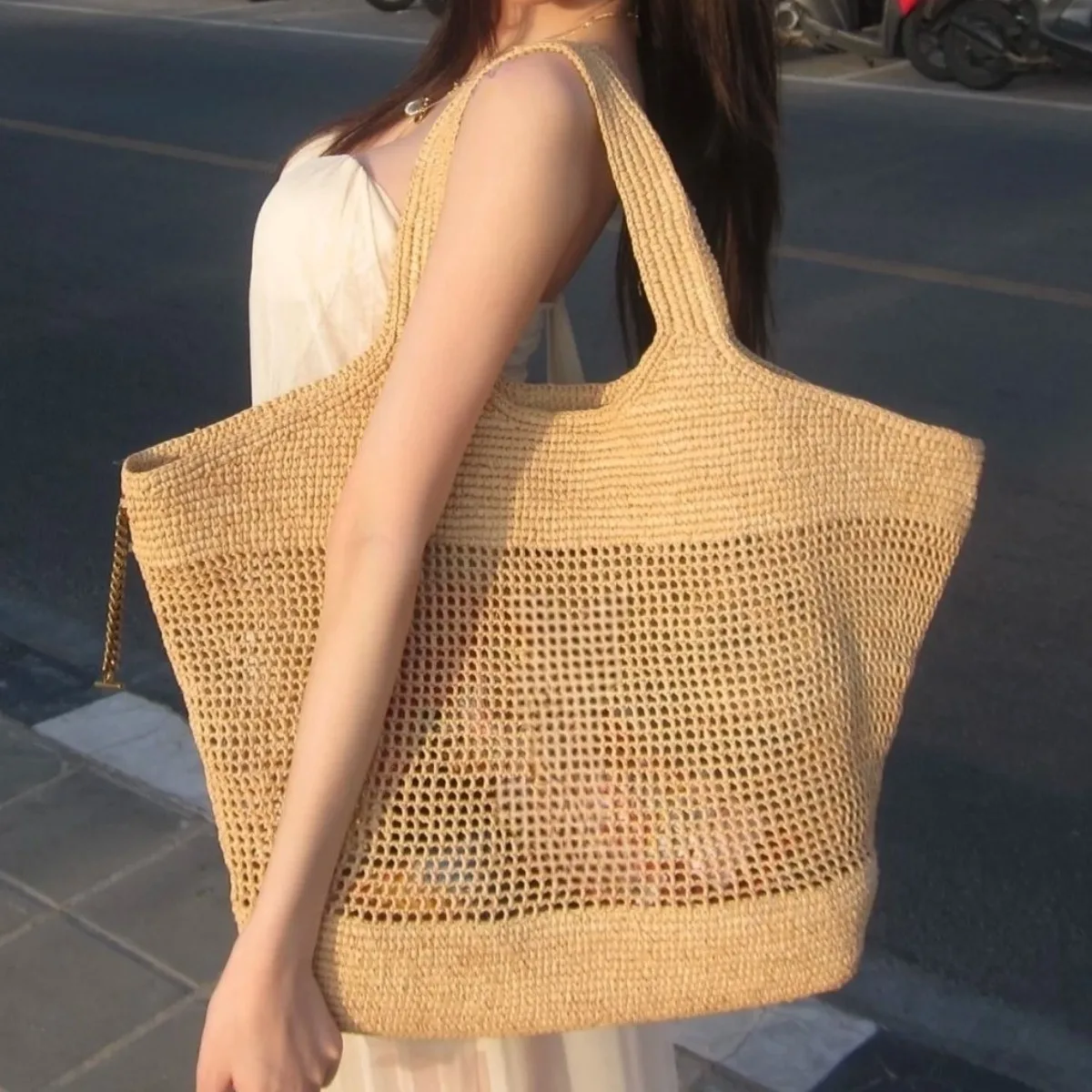Summer New Large Woven Straw Tote Bag - Fashion Boho Beach Bag, Women's Crossbody Shoulder Bag, BVersatile Vacation Bag
Summer New Large Woven Straw Tote Bag - Fashion Boho Beach Bag, Women's Crossbody Shoulder Bag, BVersatile Vacation Bag