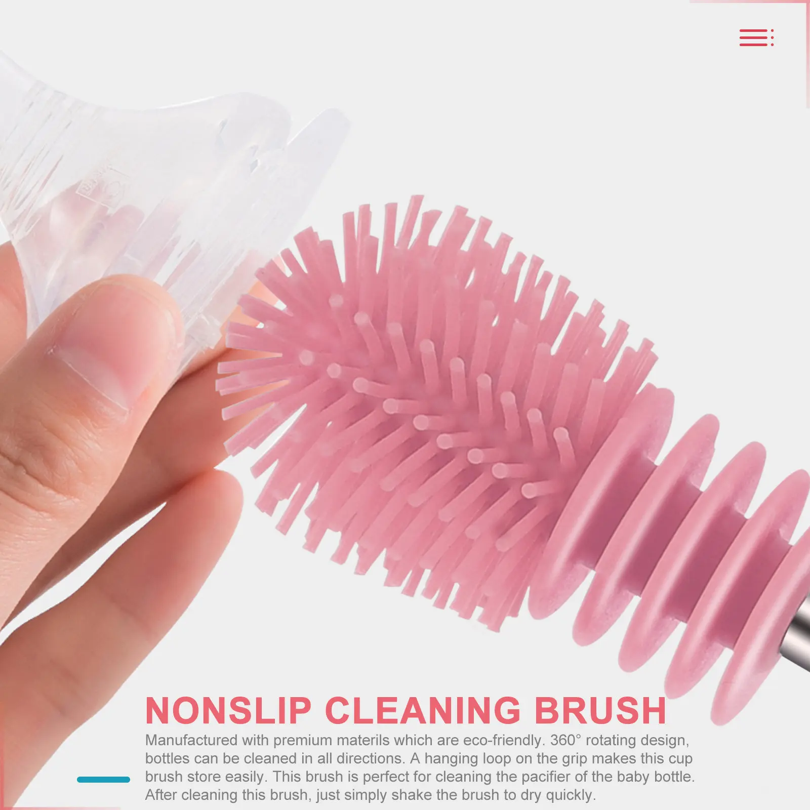 1Pcs Premium Rotating Bottle Brush for Baby Milk Bottles Pacifier Cleaning Eco Friendly 360 Degree Spin Hang Loop Quick Dry
1Pcs Premium Rotating Bottle Brush for Baby Milk Bottles Pacifier Cleaning Eco Friendly 360 Degree Spin Hang Loop Quick Dry