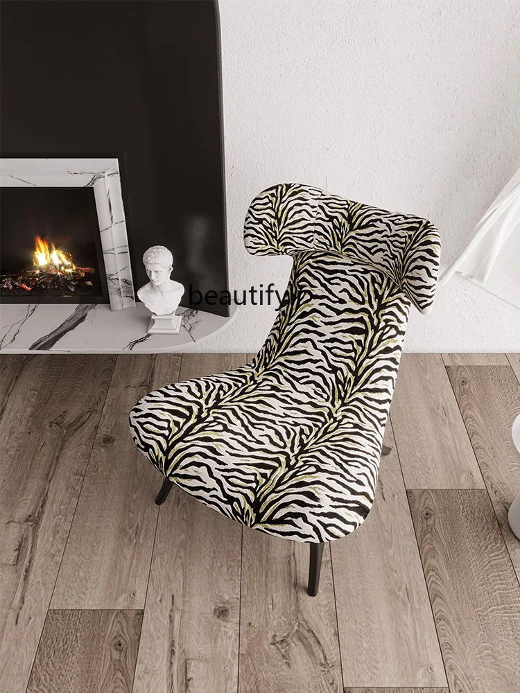 Designer Chair Home Living Room Wingback Chair Simple Leopard Print Leisure Chair Single Sofa
Designer Chair Home Living Room Wingback Chair Simple Leopard Print Leisure Chair Single Sofa