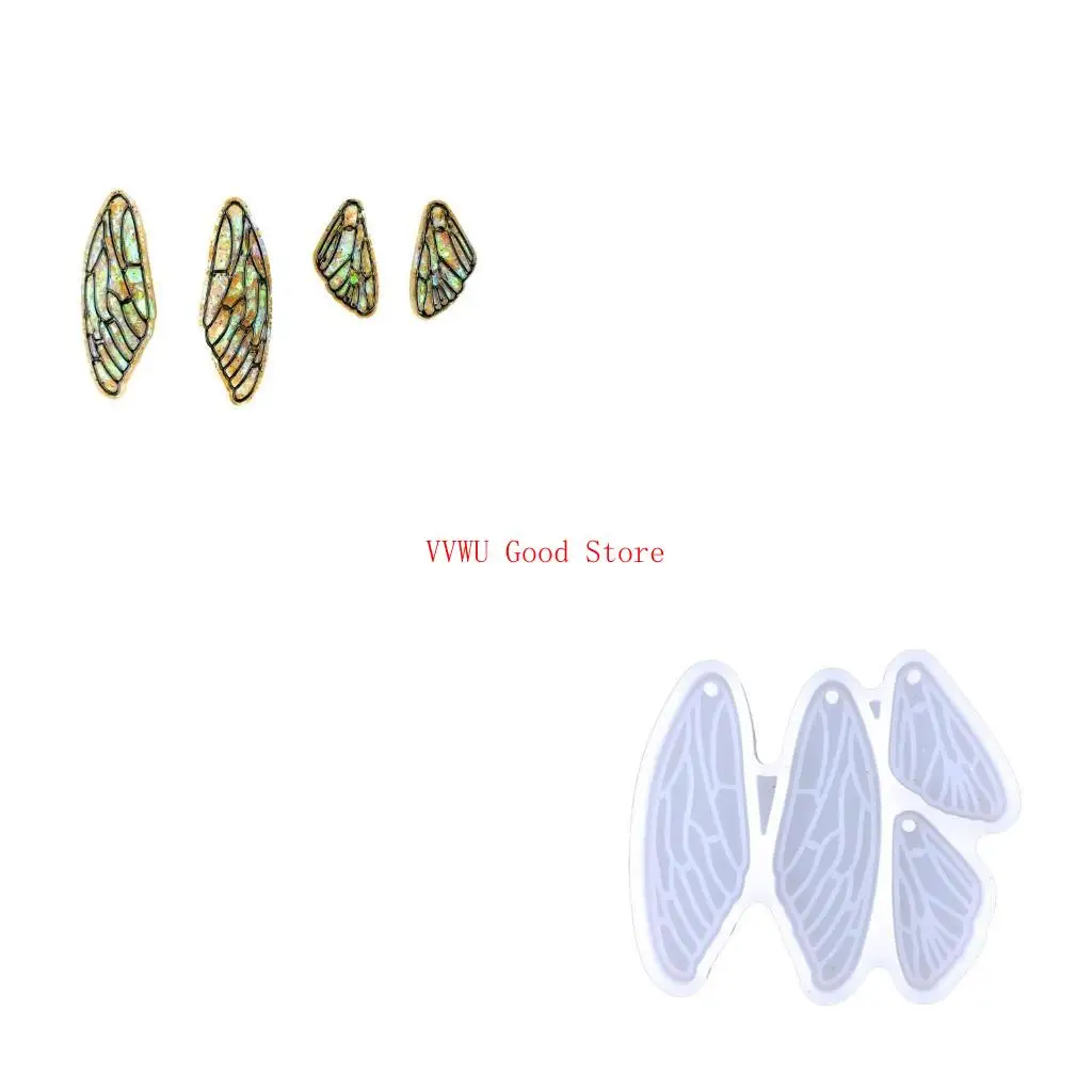 Diy Crystal Epoxy Earrings Mold Dangle Pendant Decorations Mold Three-dimensional Angel Wing Mirror Silicone Mold
Diy Crystal Epoxy Earrings Mold Dangle Pendant Decorations Mold Three-dimensional Angel Wing Mirror Silicone Mold