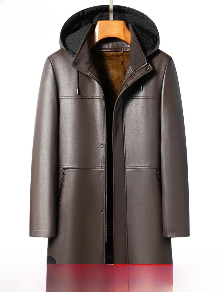 Мужская зимняя куртка Pierre Cardin из натуральной кожи с капюшоном, утепленная, средней длины, с подкладкой из овчины, повседневная, деловая, для зимы
Мужская зимняя куртка Pierre Cardin из натуральной кожи с капюшоном, утепленная, средней длины, с подкладкой из овчины, повседневная, деловая, для зимы