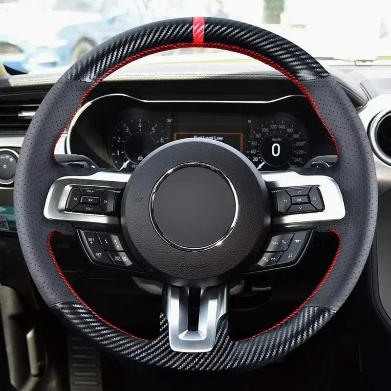 Изготовленный на заказ чехол на руль своими руками подходит для Ford Mustang 2015 2016 2017 2018 2019 2020 2021 Черная кожа Салон из углеродного волокна
Изготовленный на заказ чехол на руль своими руками подходит для Ford Mustang 2015 2016 2017 2018 2019 2020 2021 Черная кожа Салон из углеродного волокна