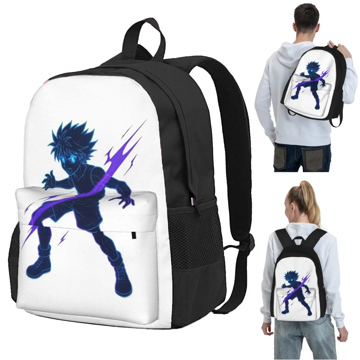 Killua Zoldyck Neon Lightning Anime Art Backpack Student BookBag Kids School Bag Computer Shoulder Bags for Boys Girls
Killua Zoldyck Neon Lightning Anime Art Backpack Student BookBag Kids School Bag Computer Shoulder Bags for Boys Girls
