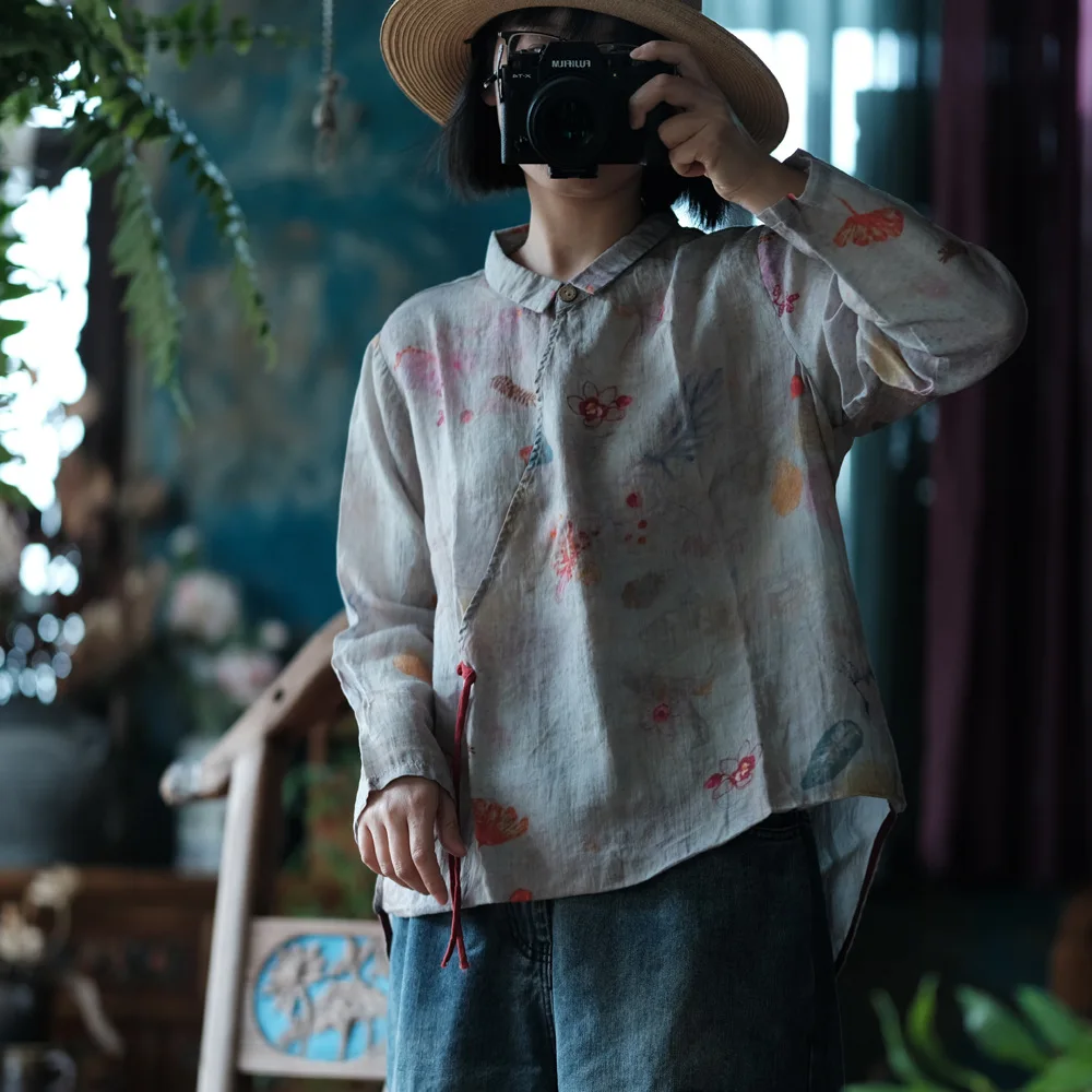 New Fashion Chinese Style Printed Loose Blouse Shirt Tops Blusas Mujer De Moda 2024 New Verano Long Sleeve Thin Blouse Women
New Fashion Chinese Style Printed Loose Blouse Shirt Tops Blusas Mujer De Moda 2024 New Verano Long Sleeve Thin Blouse Women