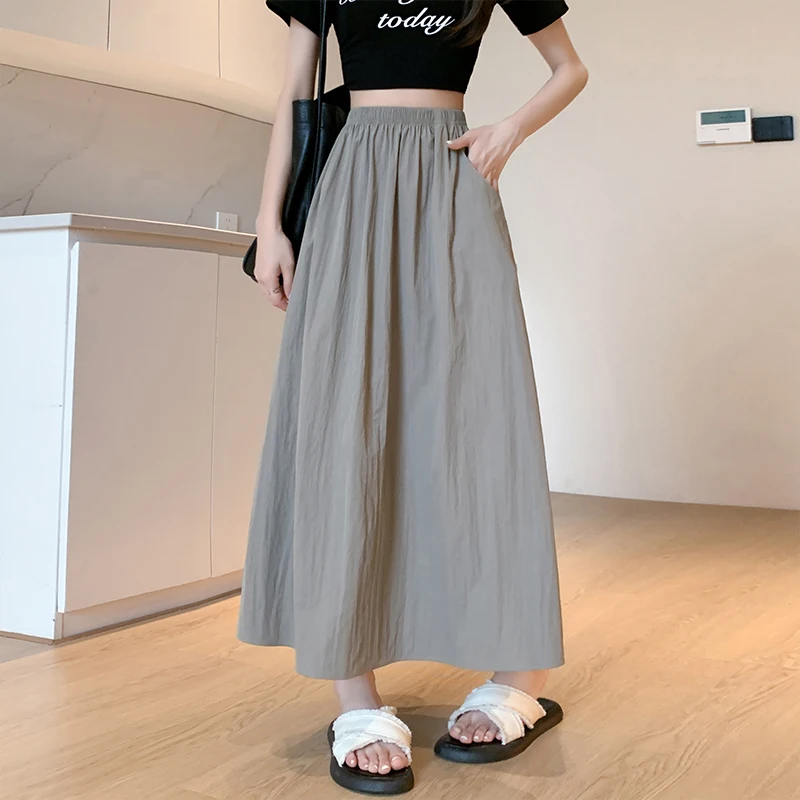 2025 Long Skirt Women's Summer Korean Fashion High Waist Slim A- line Umbrella Skirt Woman Y2K Loose Solid Color Long Skirt
2025 Long Skirt Women's Summer Korean Fashion High Waist Slim A- line Umbrella Skirt Woman Y2K Loose Solid Color Long Skirt