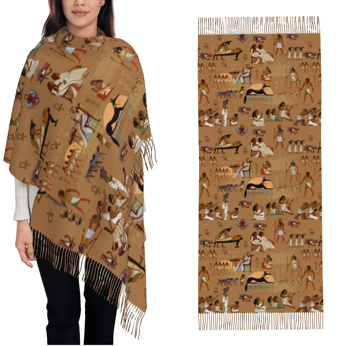 Ancient Egypt Murals Pharaohs History Shawl Wraps for Womens Winter Scarf Egypt Hieroglyphic Carvings Pashminas Shawl Scarves
Ancient Egypt Murals Pharaohs History Shawl Wraps for Womens Winter Scarf Egypt Hieroglyphic Carvings Pashminas Shawl Scarves