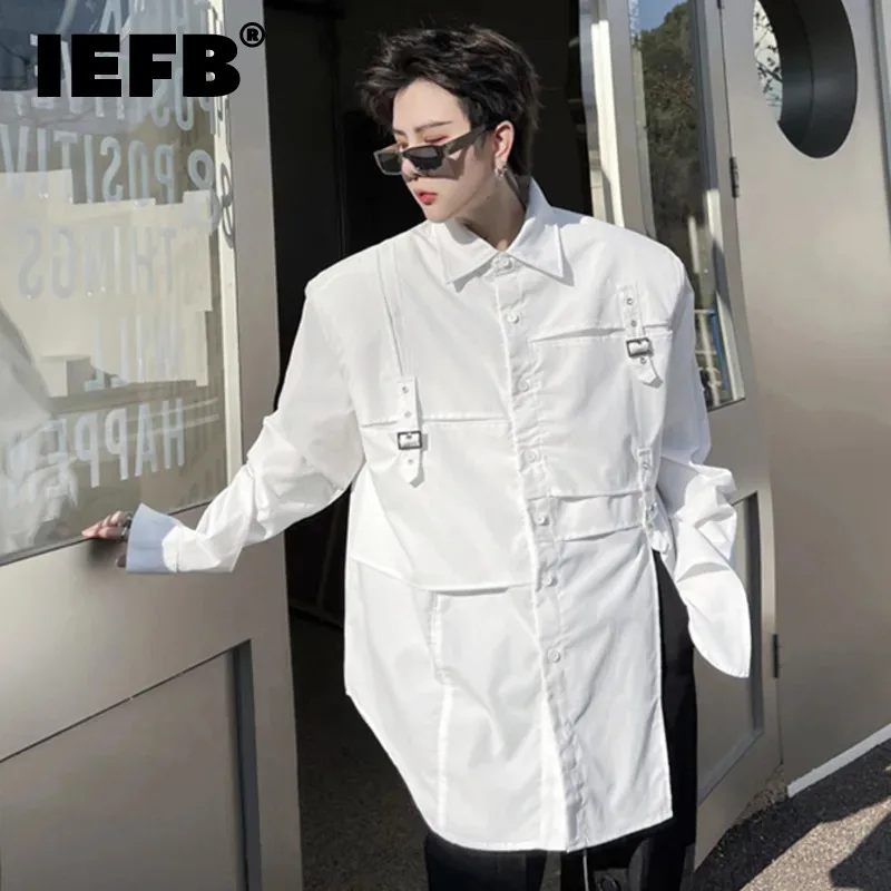 Рубашка IEFB мужская с отложным воротником, модная блуза с металлической тесьмой, Повседневная шикарная летняя одежда с длинным рукавом, 9C1672
Рубашка IEFB мужская с отложным воротником, модная блуза с металлической тесьмой, Повседневная шикарная летняя одежда с длинным рукавом, 9C1672