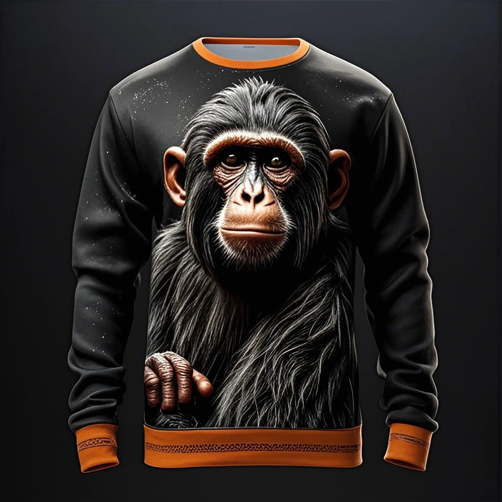New Monkey 3D Printed Sweatshirt Men Women Fashion Popular O-neck Sweatshirts Casual Loose Pullover Autumn Men Long Sleeved Tops
New Monkey 3D Printed Sweatshirt Men Women Fashion Popular O-neck Sweatshirts Casual Loose Pullover Autumn Men Long Sleeved Tops