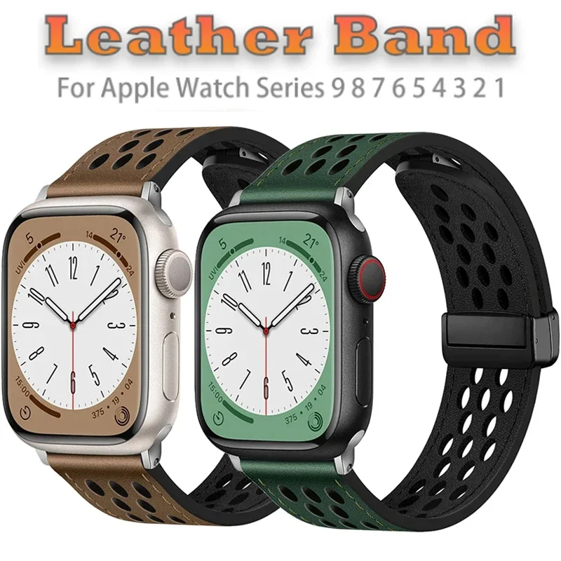 Magnetic strap for Apple watch ultra 2 band 49mm 44mm 40mm 45mm 41mm 38mm Leather bracelet iWatch series 9 8 7 6 5 4 se
Magnetic strap for Apple watch ultra 2 band 49mm 44mm 40mm 45mm 41mm 38mm Leather bracelet iWatch series 9 8 7 6 5 4 se
