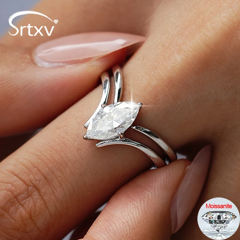 1ct Marquise Cut D Color Moissanite Rings for Women S925 Sterling Silver Stackable Wedding Lab Diamond Band Party Jewelry Gifts
1ct Marquise Cut D Color Moissanite Rings for Women S925 Sterling Silver Stackable Wedding Lab Diamond Band Party Jewelry Gifts