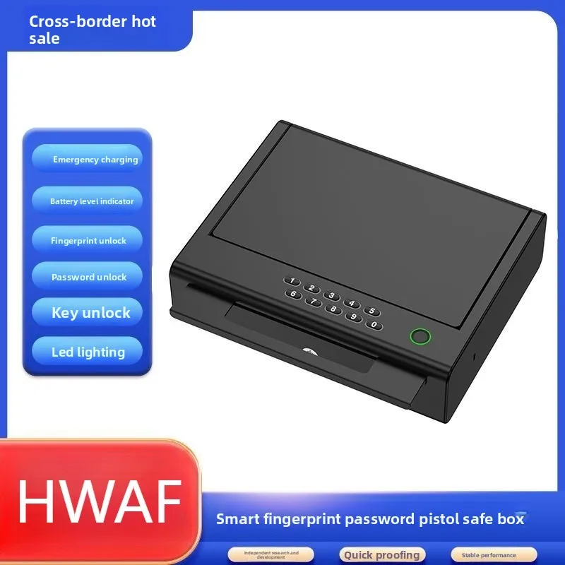 Smart Fingerprint Handgun Safe Biometric Lock Alloy Steel Security Box for Home Car Bedside
Smart Fingerprint Handgun Safe Biometric Lock Alloy Steel Security Box for Home Car Bedside