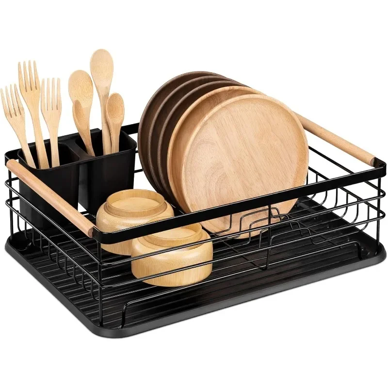Dish Drainer Rack - Plate, Silverware, Pots and Pans Drying Rack for Kitchen with Beechwood Handles - Modern Retro
Dish Drainer Rack - Plate, Silverware, Pots and Pans Drying Rack for Kitchen with Beechwood Handles - Modern Retro
