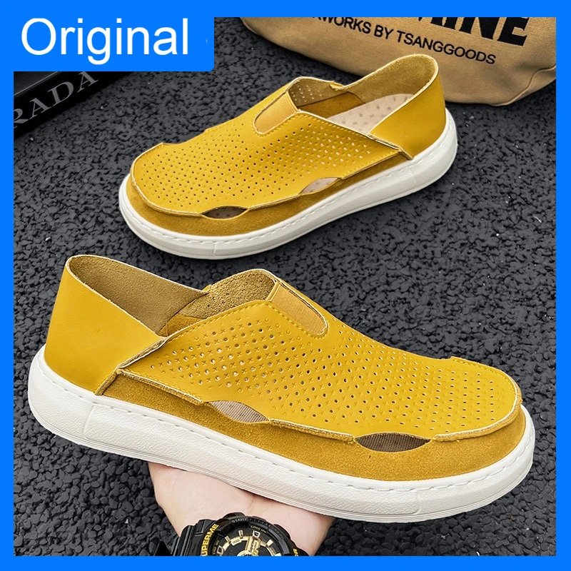 Mens Sandals Summer Handmade Leather Daily Wear Fashionable Walking Shoes Breathable Odor Proof Casual Loafers Plus Size Male
Mens Sandals Summer Handmade Leather Daily Wear Fashionable Walking Shoes Breathable Odor Proof Casual Loafers Plus Size Male