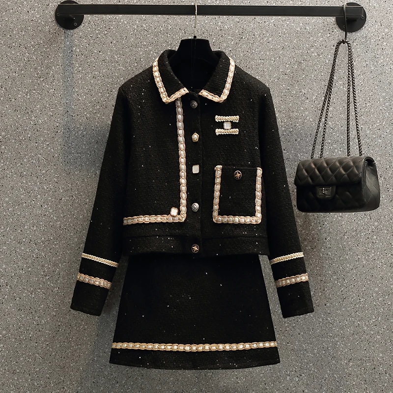 Women Tweed Jacquard Formal Occasion Suit Jacket Coat And Skirt Two Piece Set Elegant Chic Outfit 2023 Winter Party Clothing
Women Tweed Jacquard Formal Occasion Suit Jacket Coat And Skirt Two Piece Set Elegant Chic Outfit 2023 Winter Party Clothing
