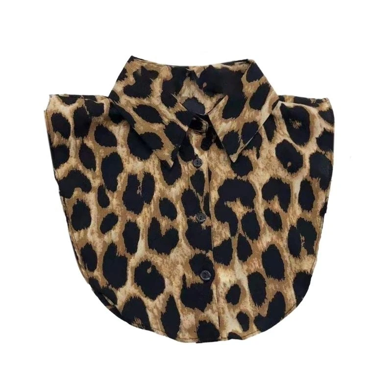 N58F Women Leopard Snakeskin Print False Collar Half Shirt Detachable Layering Top
N58F Women Leopard Snakeskin Print False Collar Half Shirt Detachable Layering Top
