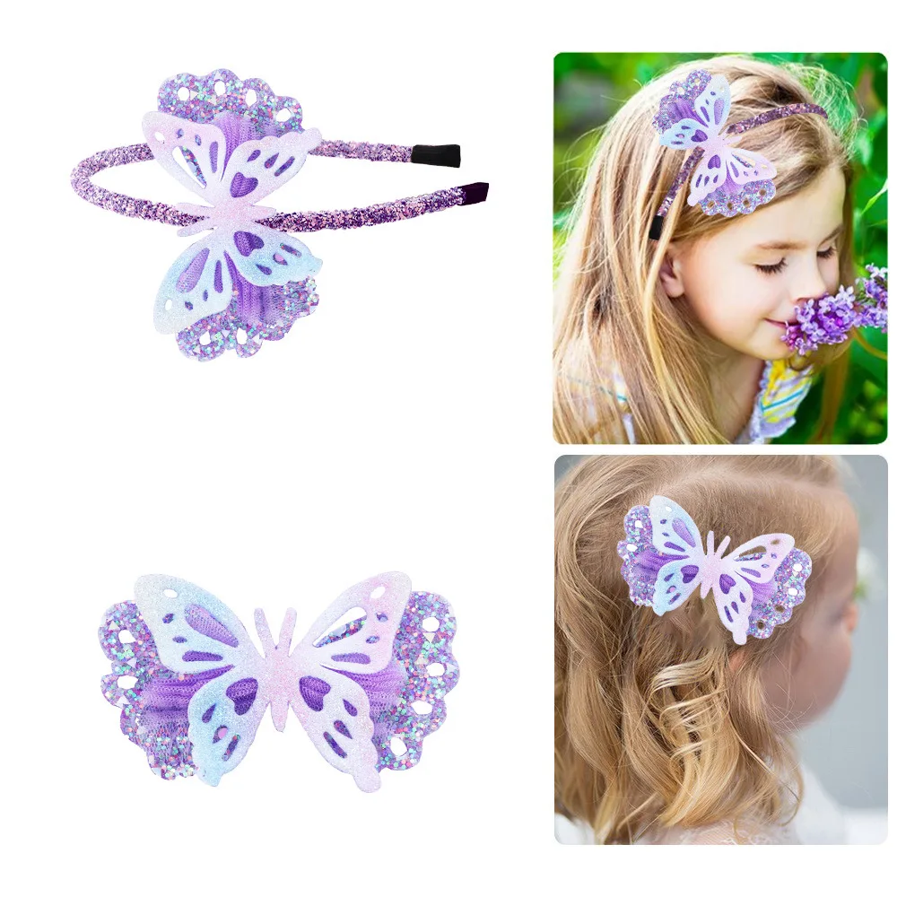 Children's Sweet Cute Colourful Butterfly Hairband Hair Clips Princess Sparkly Headdress Fashion Accessories For Girls Gift
Children's Sweet Cute Colourful Butterfly Hairband Hair Clips Princess Sparkly Headdress Fashion Accessories For Girls Gift
