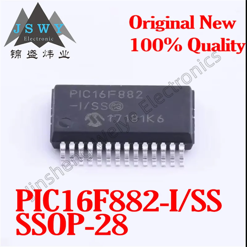 (1/20pcs) PIC16F882-I/SS PIC16F882 SSOP28 8-bit Microcontroller 100% Original and Genuine In Stock Fast Shipping!
(1/20pcs) PIC16F882-I/SS PIC16F882 SSOP28 8-bit Microcontroller 100% Original and Genuine In Stock Fast Shipping!