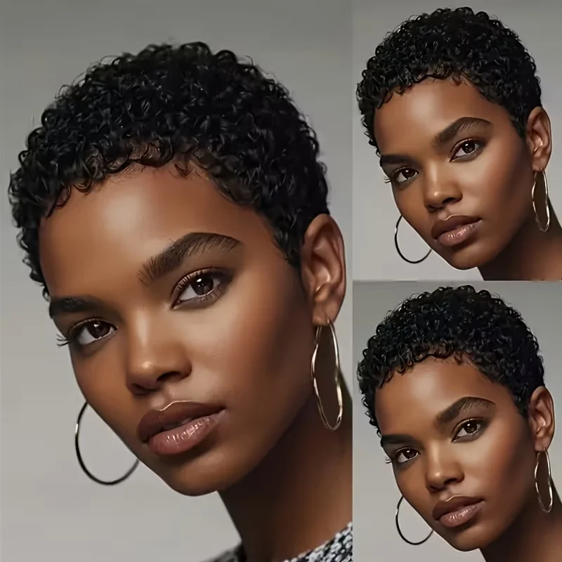 Short Curly Wigs Human Hair Afro Kinky Curly Wig Pixie Cut Wig Human Hair
Short Curly Wigs Human Hair Afro Kinky Curly Wig Pixie Cut Wig Human Hair