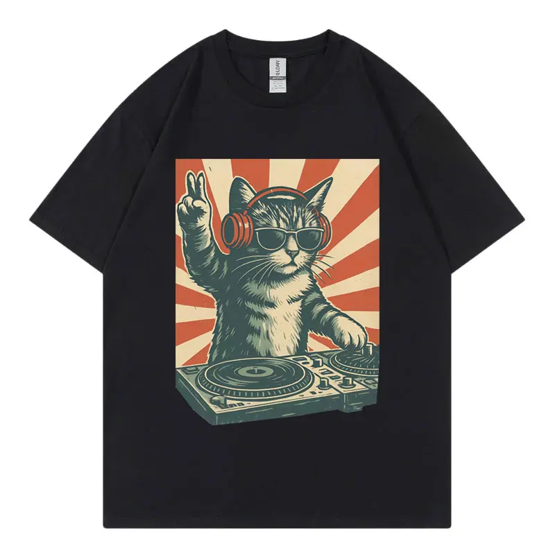 Cool DJ Cat Funny Graphic T Shirts Men Women Clothing Fashion Y2k Short Sleeve T-shirts Casual Comfort Cotton T-shirt Streetwear
Cool DJ Cat Funny Graphic T Shirts Men Women Clothing Fashion Y2k Short Sleeve T-shirts Casual Comfort Cotton T-shirt Streetwear