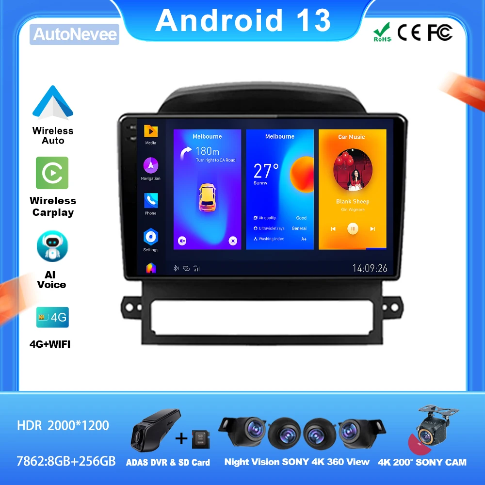 Android For Chevrolet Captiva 2008 - 2012 Car Auto Carplay Radio Stereo Multimedia Player Navigation Dash Cam Head Unit WIFI GPS
Android For Chevrolet Captiva 2008 - 2012 Car Auto Carplay Radio Stereo Multimedia Player Navigation Dash Cam Head Unit WIFI GPS