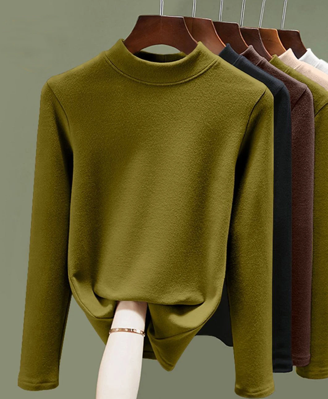 1pcs Womens Thermal Solid T Shirt High Neck Velvet Elastic Basic T-shirts Female Casual Tops Lady Long Sleeve Sexy Warm T-shirts
1pcs Womens Thermal Solid T Shirt High Neck Velvet Elastic Basic T-shirts Female Casual Tops Lady Long Sleeve Sexy Warm T-shirts