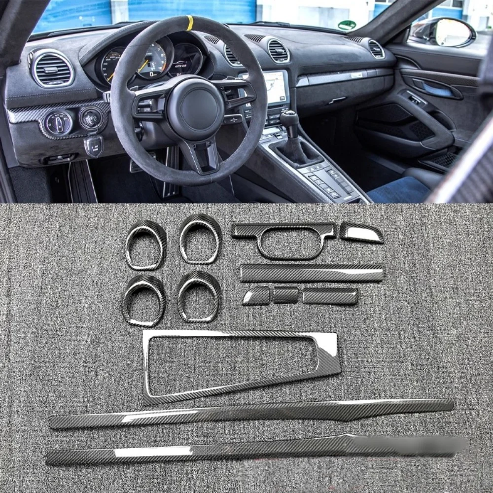 Real Carbon fiber Car interior trims for Porsche 718 Boxster Cayman 911 981 modified Air conditioning panel interior
Real Carbon fiber Car interior trims for Porsche 718 Boxster Cayman 911 981 modified Air conditioning panel interior