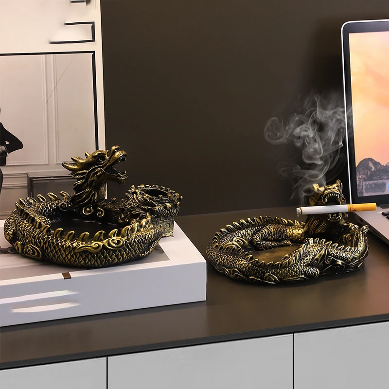 Creative Panlong Ashtray Series Decoration Living Room Office Desktop Decoration Retro Home Multi Functional Gift for Boyfriend
Creative Panlong Ashtray Series Decoration Living Room Office Desktop Decoration Retro Home Multi Functional Gift for Boyfriend