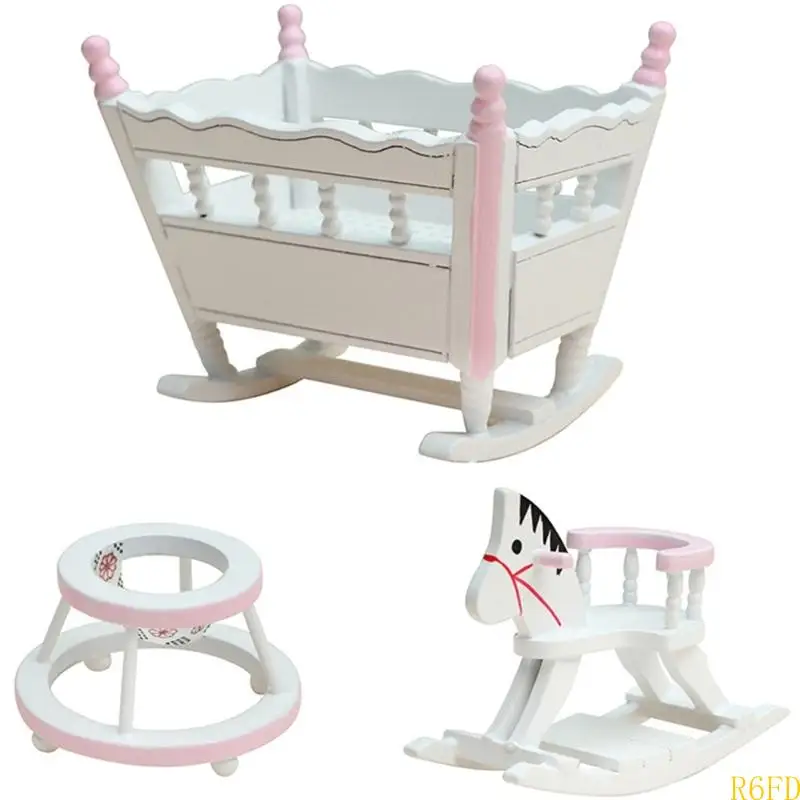 R6FD Pack Of 3 Miniature Wooden Nursery Bedroom Furniture Set For 1/12 Dollhouses Kids Pretend Play Toy Child Safe Design
R6FD Pack Of 3 Miniature Wooden Nursery Bedroom Furniture Set For 1/12 Dollhouses Kids Pretend Play Toy Child Safe Design