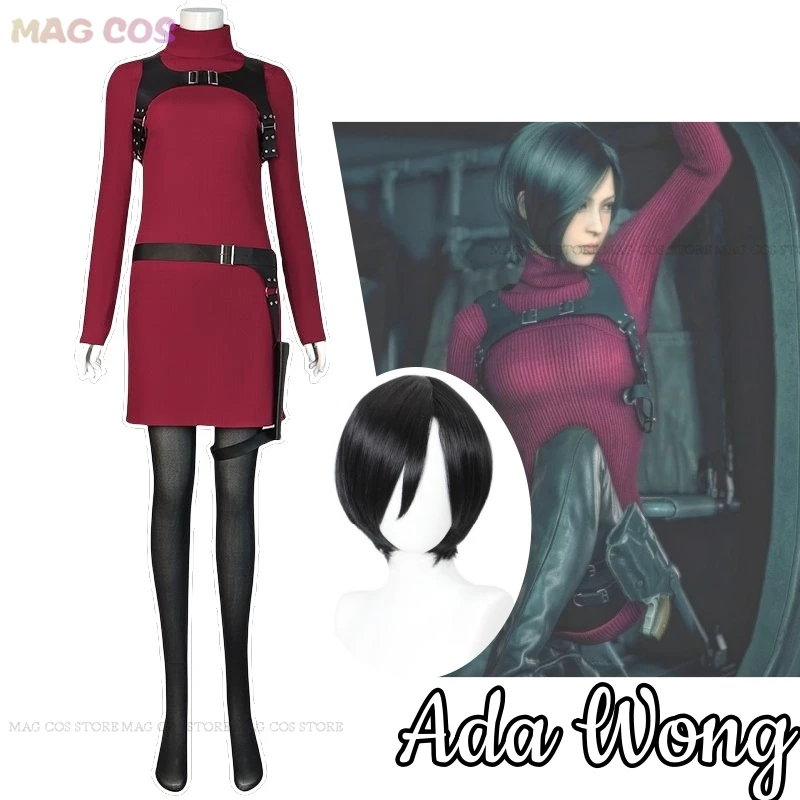 Женский костюм для косплея Ada Wong, костюм для взрослых, карнавальный костюм для девушек, короткий черный парик
Женский костюм для косплея Ada Wong, костюм для взрослых, карнавальный костюм для девушек, короткий черный парик