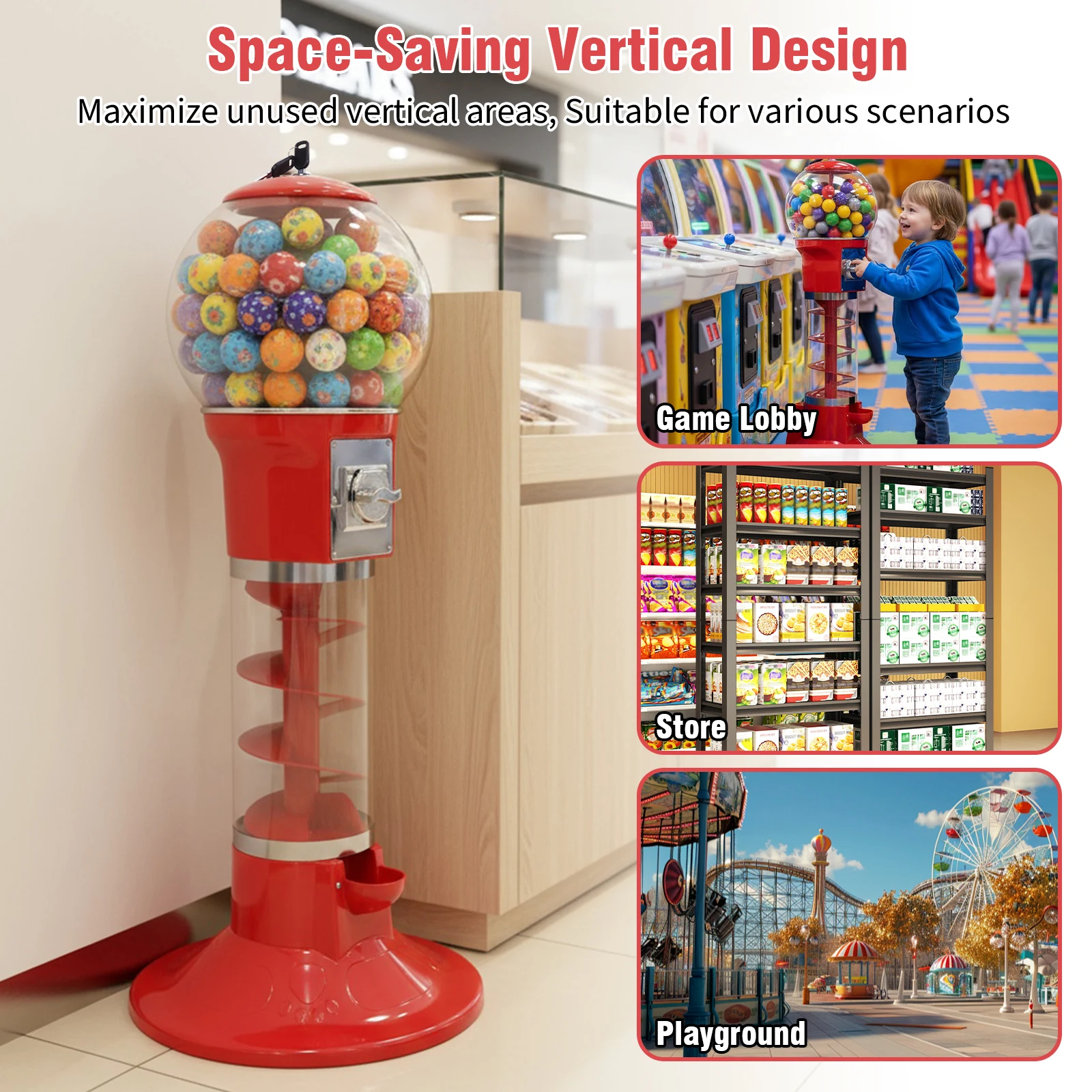 Торговый автомат для капсульных игрушек: большой объем, конфеты, прыгучие шарики, популярные игрушки-капсулы, гачапон для декора торговых центров
Торговый автомат для капсульных игрушек: большой объем, конфеты, прыгучие шарики, популярные игрушки-капсулы, гачапон для декора торговых центров