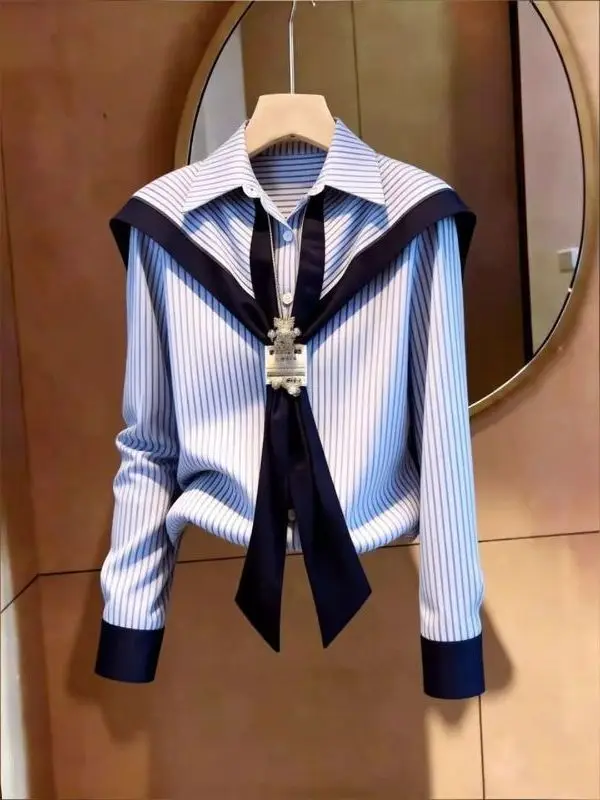 Elegant Unique Stylish Women's Casual Top Korean Style Summer New Design Breathable Comfortable Long Sleeve Collar Shirt
Elegant Unique Stylish Women's Casual Top Korean Style Summer New Design Breathable Comfortable Long Sleeve Collar Shirt
