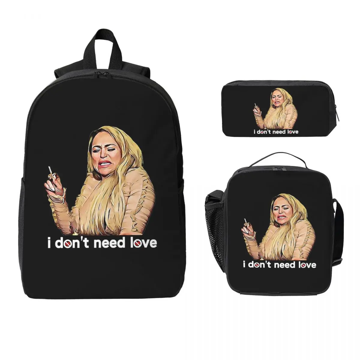 90 Day Fiance - Darcy Don't Need Lov Backpack BookBag School Bag Laptop Shoulder Bags 3ps Insulated Lunch Bag Pencil Case
90 Day Fiance - Darcy Don't Need Lov Backpack BookBag School Bag Laptop Shoulder Bags 3ps Insulated Lunch Bag Pencil Case