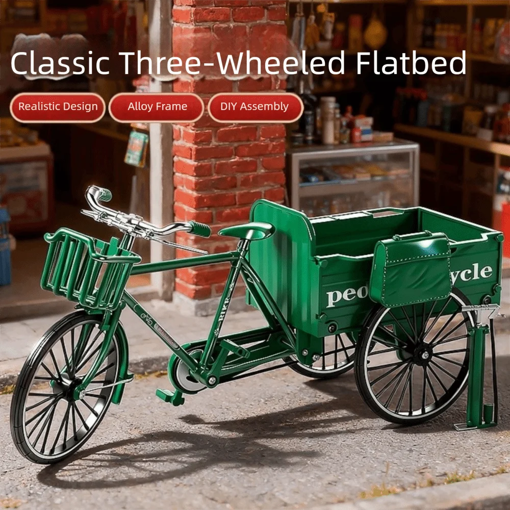 Miniature Size Flatbed Vehicle Model Three-Wheeled Design Vintage Classic Simulation Pedal Tricycle 1:10 Simulation
Miniature Size Flatbed Vehicle Model Three-Wheeled Design Vintage Classic Simulation Pedal Tricycle 1:10 Simulation