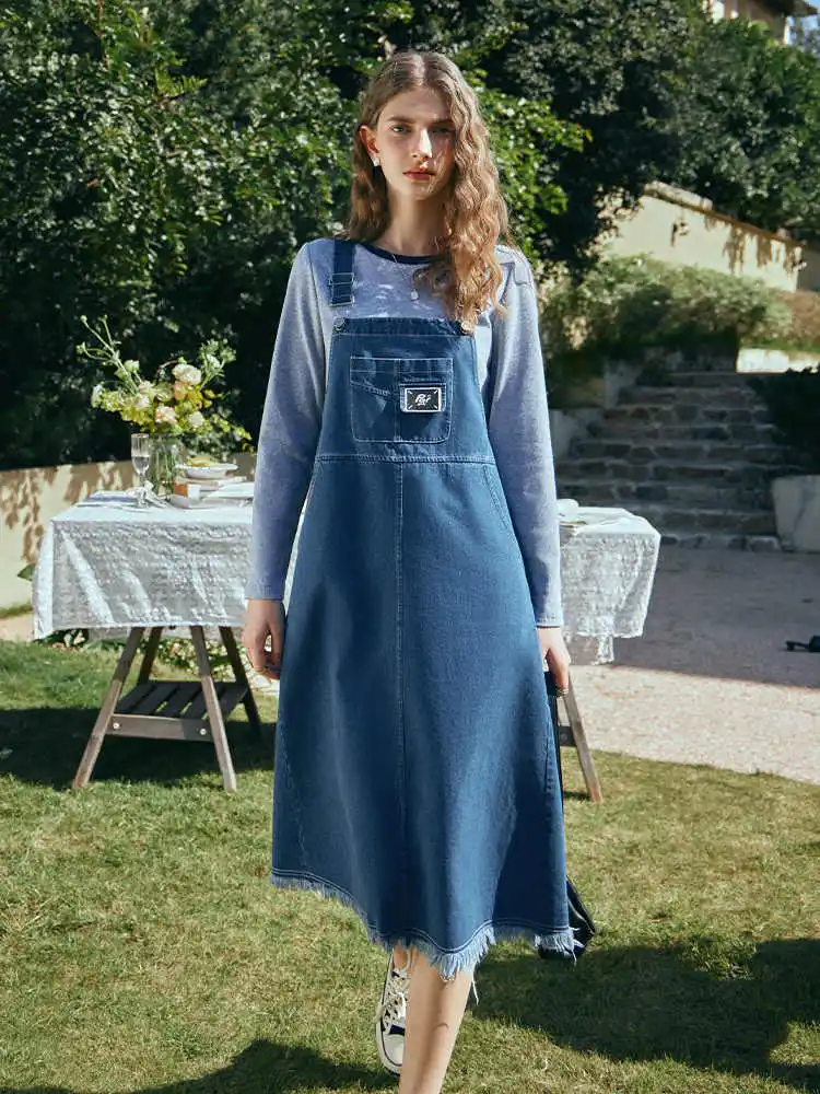 OLrain Women's Dresses Sets Knit Spliced Long Sleeve T-shirt Behind Slit A-line Denim Strap Dress 2025 Spring New G24CE89966
OLrain Women's Dresses Sets Knit Spliced Long Sleeve T-shirt Behind Slit A-line Denim Strap Dress 2025 Spring New G24CE89966