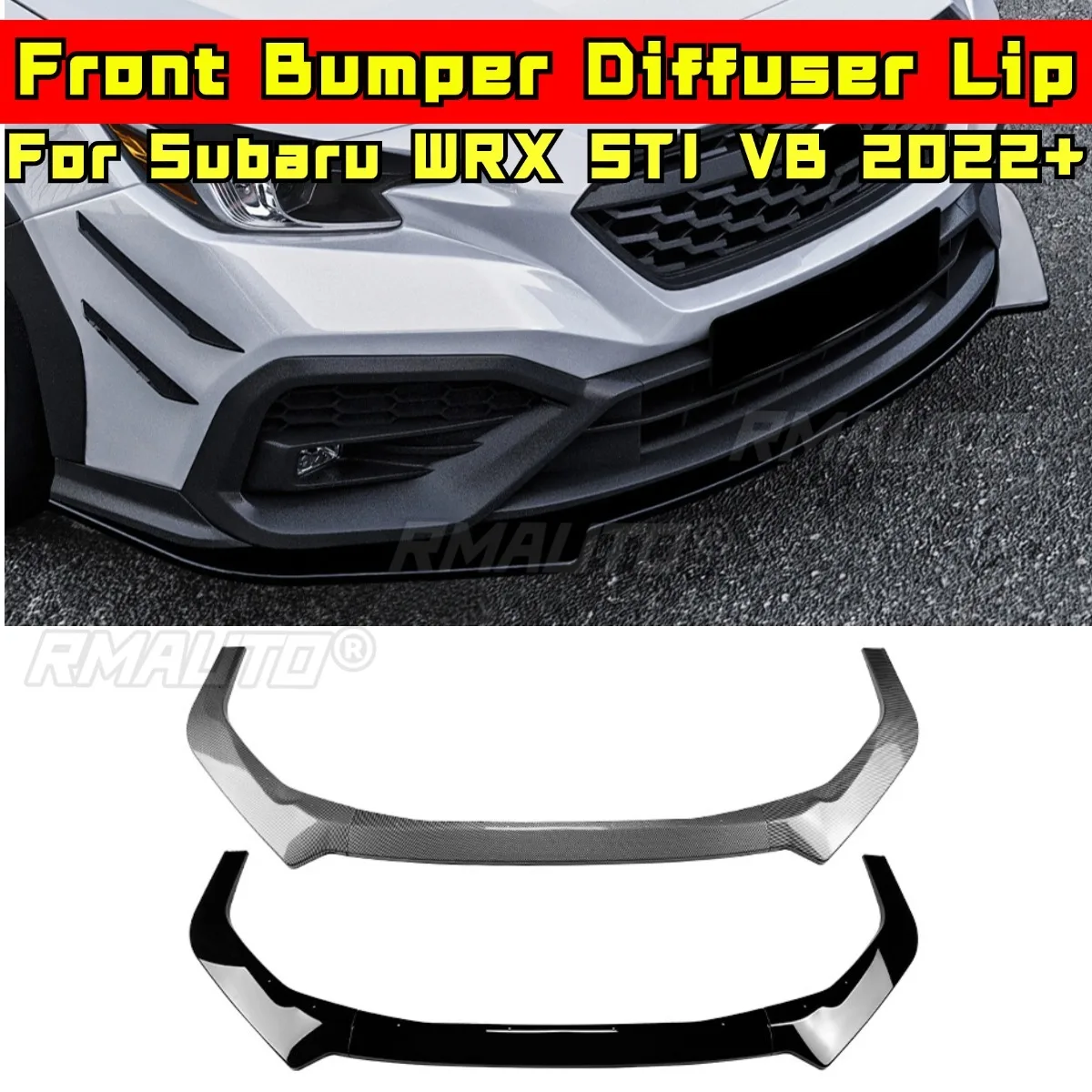 For Subaru WRX STI VB 2022+ Body Kit Front Bumper Lip Front Bumper Spoiler Diffuser Splitter Protector Car Accessories
For Subaru WRX STI VB 2022+ Body Kit Front Bumper Lip Front Bumper Spoiler Diffuser Splitter Protector Car Accessories