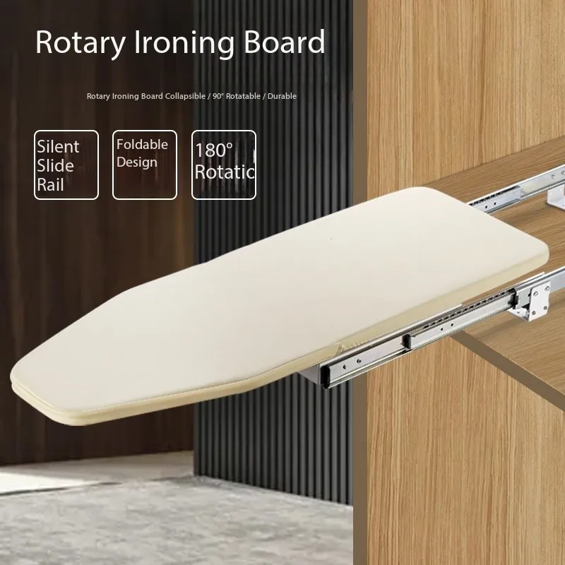 Foldable Ironing Board Rack Aluminum Metal Retractable Rotary Ironing Board with Built-in Hidden Damping Guide
Foldable Ironing Board Rack Aluminum Metal Retractable Rotary Ironing Board with Built-in Hidden Damping Guide