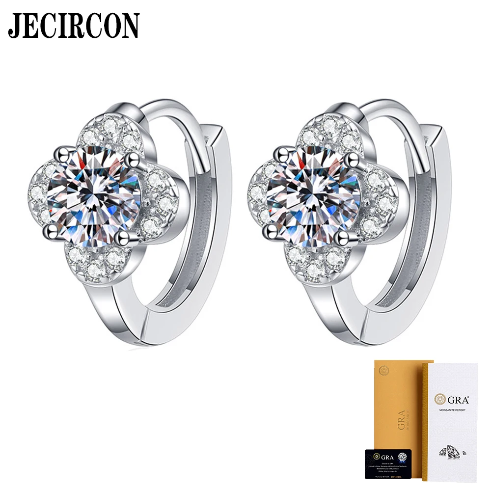 JECIRCON S925 Sterling Silver Hoop Earrings for Women 0.5 Carat Shiny Moissanite Light Luxury Temperament Versatile Ear Jewelry
JECIRCON S925 Sterling Silver Hoop Earrings for Women 0.5 Carat Shiny Moissanite Light Luxury Temperament Versatile Ear Jewelry