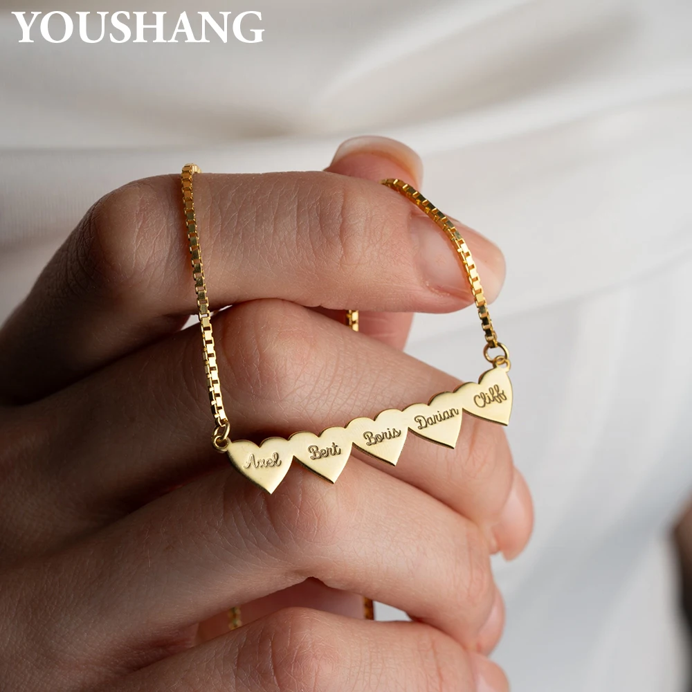 Custom Multi-Name Heart Necklace Personalized Stainless Steel Heart Pendant Box Chain Ideal Elegant Gift for Family Names
Custom Multi-Name Heart Necklace Personalized Stainless Steel Heart Pendant Box Chain Ideal Elegant Gift for Family Names