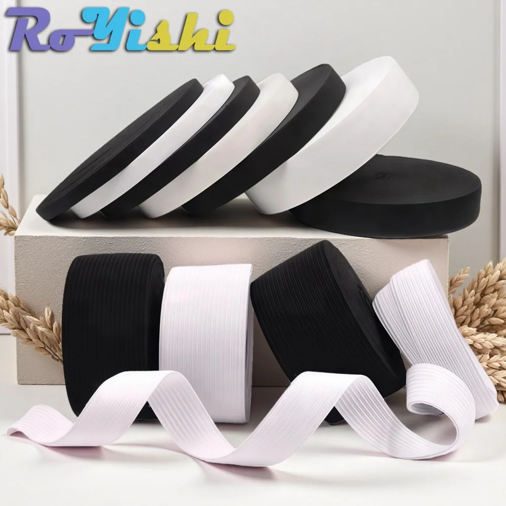 5 Yards Flat Elastic Band White Black High Elastic Flat Elastic Band Sewing Stretch Rope for Underware Pajamas Ties Trim DIY
5 Yards Flat Elastic Band White Black High Elastic Flat Elastic Band Sewing Stretch Rope for Underware Pajamas Ties Trim DIY 