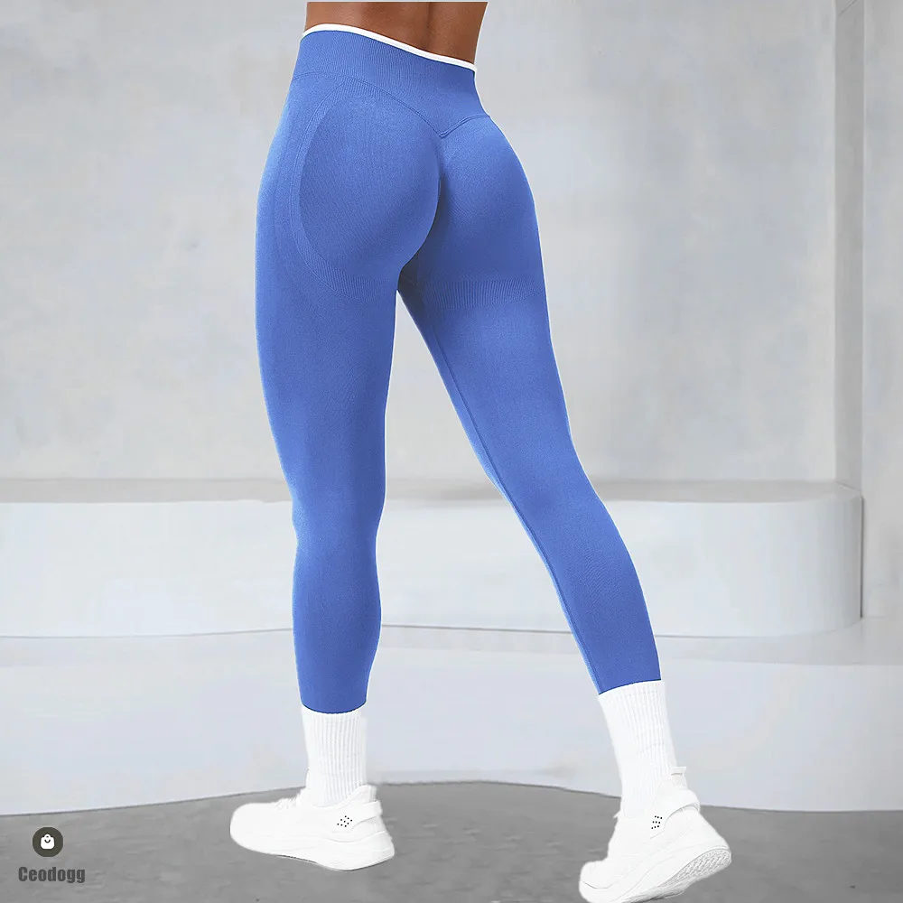 Women's Seamless Gym Sports Pants White Edge Waist Tight High Waist Hip Lifting Yoga Pants Running Exercise Pants XP219
Women's Seamless Gym Sports Pants White Edge Waist Tight High Waist Hip Lifting Yoga Pants Running Exercise Pants XP219