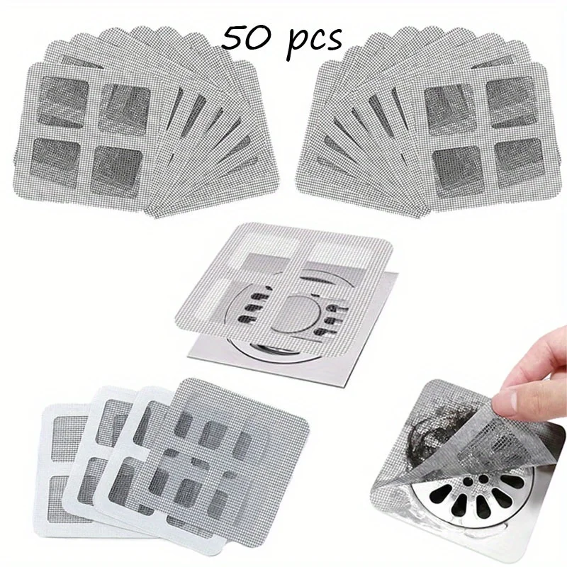 50pcs Shower Drain Hair Catcher Mesh Shower Drain Covers Floor Sink Strainer Filter Hair Stopper For Bathroom Kitchen
50pcs Shower Drain Hair Catcher Mesh Shower Drain Covers Floor Sink Strainer Filter Hair Stopper For Bathroom Kitchen